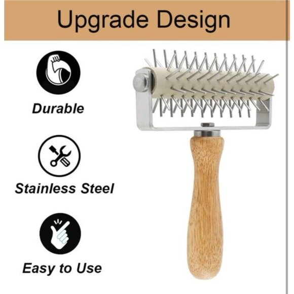 Pizza Pastry Dough Docker Roller Wheel Hole Punch Cake Pie Bread Tool Baking New - Picture 5 of 7